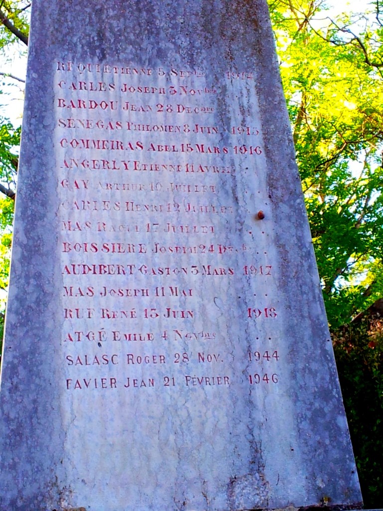 Détail de la plaque gravée (collection personnelle)